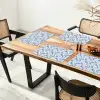 Frans - Citroen - Royaal - Bladeren - Blauw Placemat vinyl groot 368 -zzsfeer4_Kitchenyeah-website