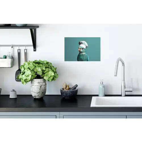 Parkiet - Vogel - Koksmuts - Cute Muursticker klein -keuken