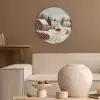 Kerstsfeer - Landelijk - Rood Akoestische PET Vilt - Rond klein -sfeer1