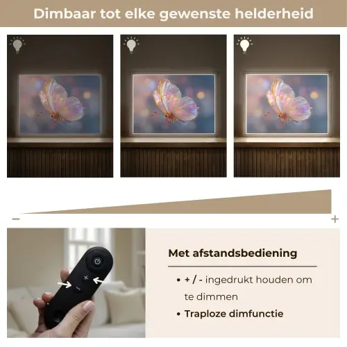 Vlinder - Vleugels - Pastel - Glinstering Light Box met batterij (Wandlamp) middel -USP_dimbaarNL