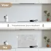 Grijs - Marmer - Mat keuken achterwand spatscherm klein 900 -voor_na_NL