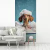 Teckel - Bad - Schuim - Waterdruppels fotobehang vinyl groot -woonkamer