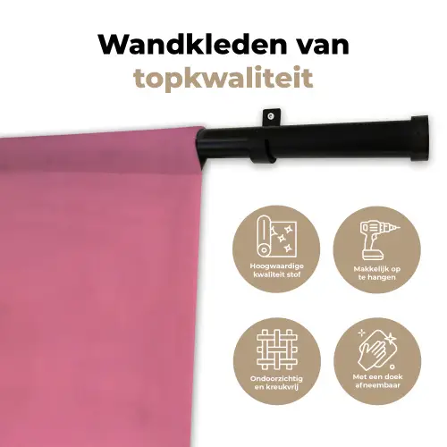 Hoorntje - Schepijs - Roze Wandkleed katoen klein -sfeer2