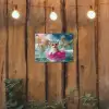 Corgi - Zwemband - Roze - Zonnebril tuinposter los doek klein -sfeer1
