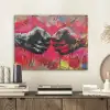 Street art - Handen - Graffiti - Kunst - Banksy PET vilt klein -sfeer1
