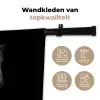 Paard - Dieren - Zwart - Portret Wandkleed katoen klein -sfeer2