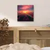 Windmolen - Zonsondergang - Landschap aluminium wit klein -sfeer3