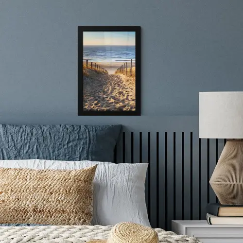 Strand - Zee - Nederland - Duinen - Zon fotolijst zwart zonder passe partout klein -sfeer3