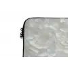 Parelmoerglans - Wit - Schelp laptophoes neopreen klein 279 -detail
