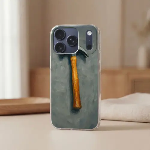 Hamer - Schilderij - Gereedschap Telefoonhoesje iPhone 17 Pro klein -sfeer2