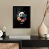 Panda als tropische straatkunst fotolijst zwart zonder passe partout klein -sfeer1