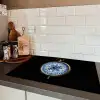 Kompas - Delfts blauw - Zwart Inductie beschermer vinyl 3mm klein -sfeer3
