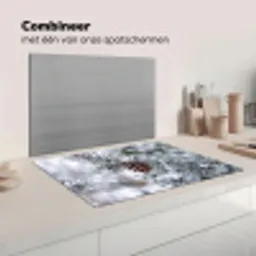 Dennenappel - Tak - Sneeuw - Winter - Sfeervol Inductie beschermer vinyl 3mm klein -wsfeer7_website