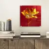 Bloem - Goud - Glazen plexiglas 5mm klein -sfeer1
