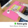 Bonjour - Roze - Fel groen Muismat XXL klein -sfeer3