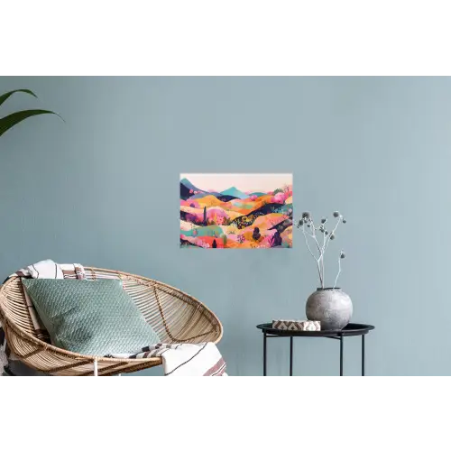 Golvende heuvels - Abstracte planten - Dromerig Muursticker klein -plant