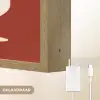 Wijnglazen - Silhouetten - Wit Light Box met batterij (Wandlamp) middel -USP_websiteoplaadbaarNL