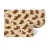 Pinda's - Patroon - Beige Muursticker klein -3d
