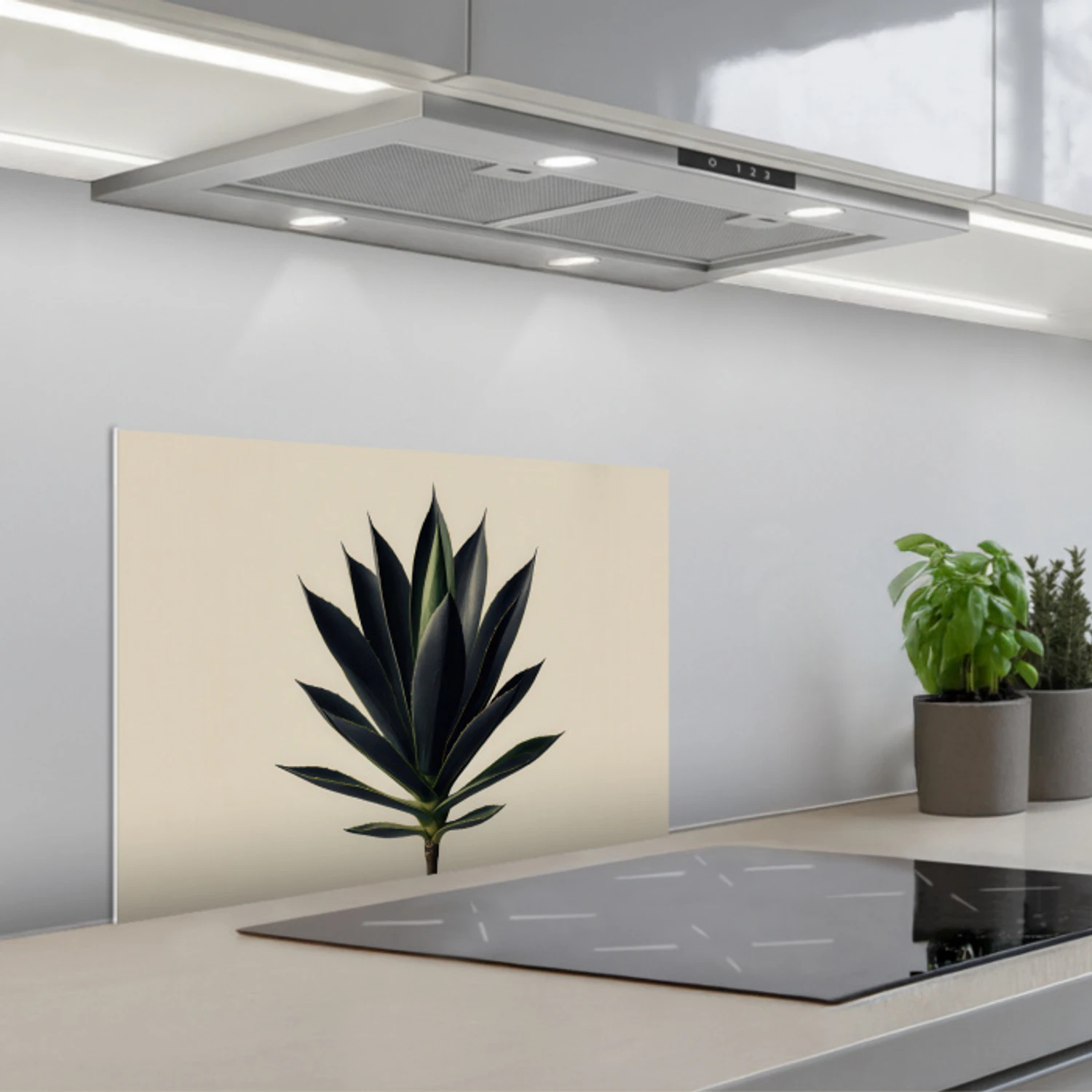 Agaveplant - Symmetrisch - Groen keuken achterwand spatscherm klein -3d_schuin