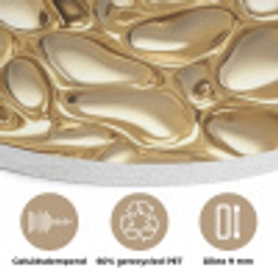 Abstract - Modern - Goud Akoestische PET Vilt - Rond klein 838 -closeup_NL