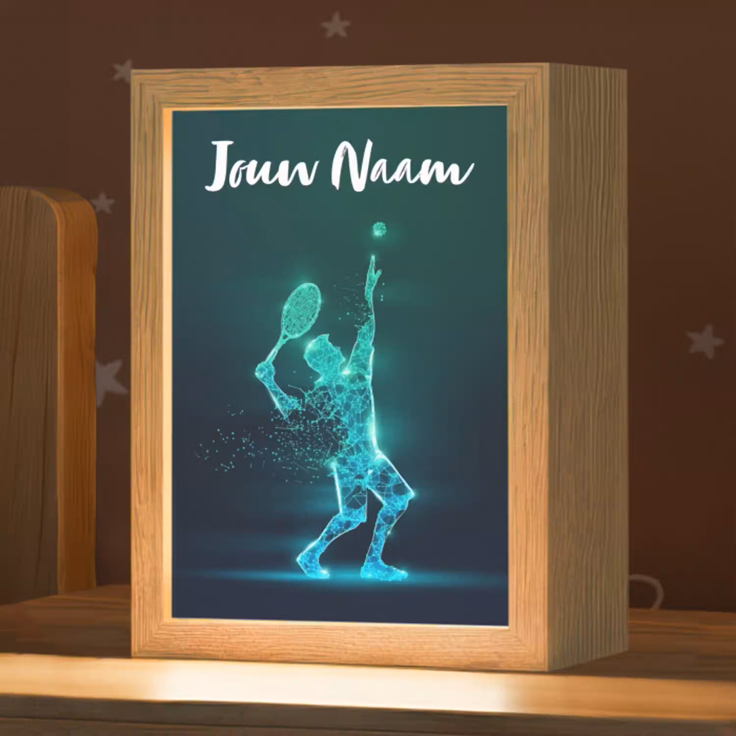 Tennis - Futuristisch - Sport - Neon Light Box met kabel (Kinderlampje) klein -zzz_3d_website
