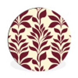 Abstract - Bladeren - Burgundy Wandcirkel aluminium klein 190 -3d