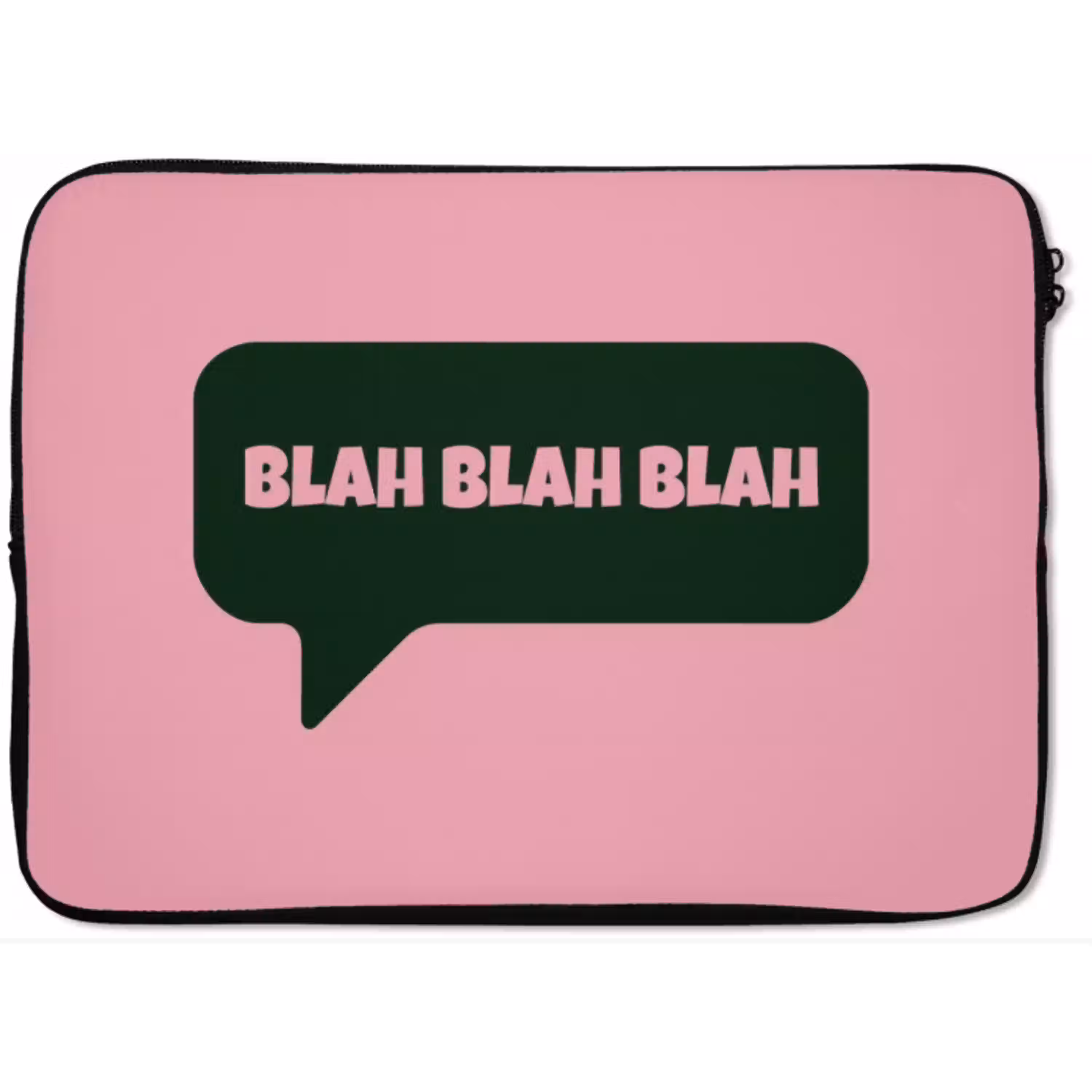 Roze - Tekstwolk - Groen - BLAH BLAH BLAH laptophoes neopreen klein -zkaufland3dotto