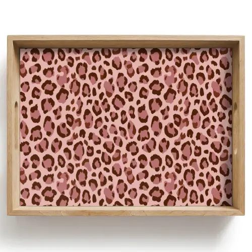 Luipaard - Patroon - Roze Dienblad Rechthoek middel 911 -z3d_shopping