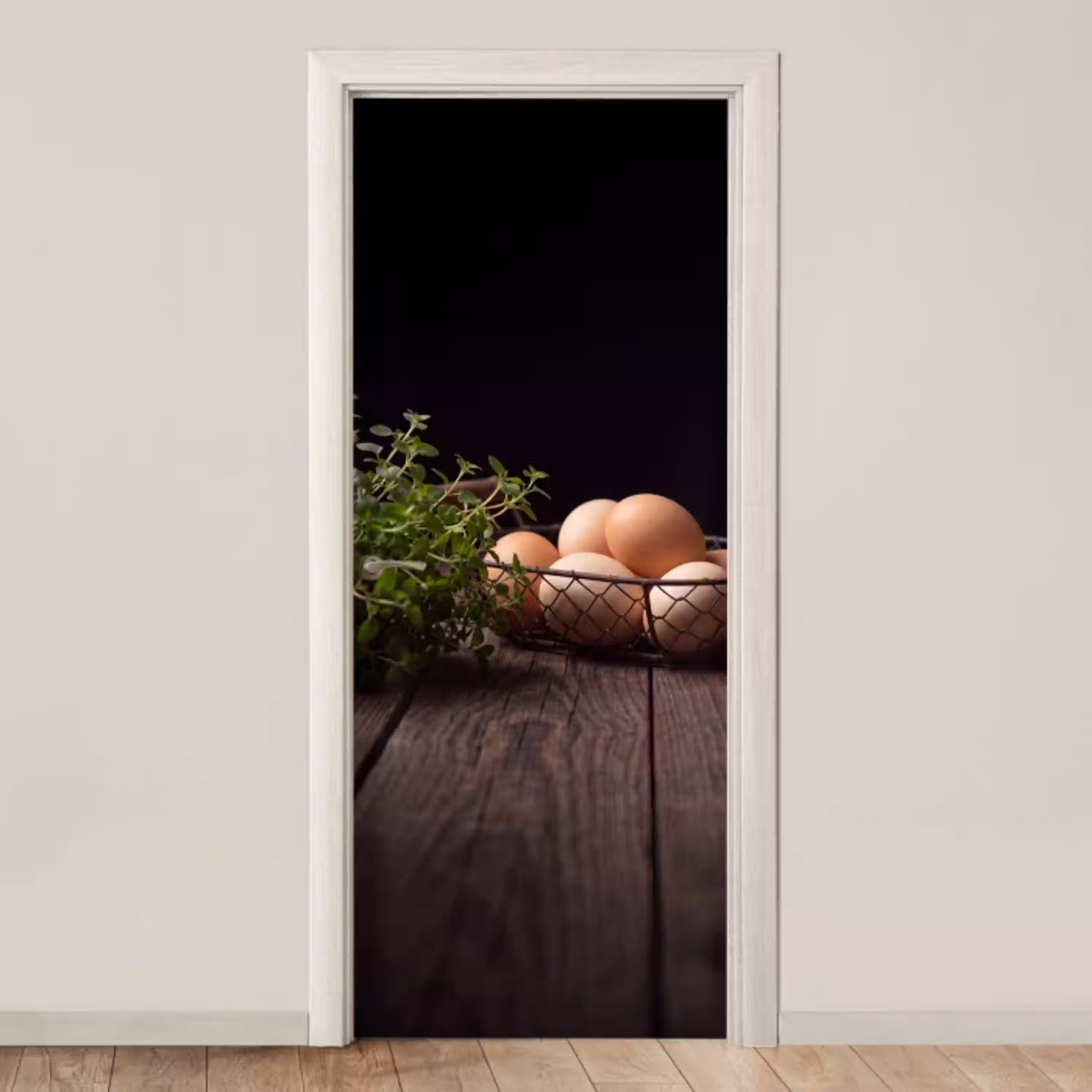 Eieren - Mand - Eten deurposter klein -3d_beige