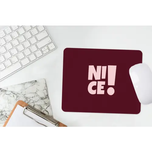 Nice - Uitroepteken - Rood muismat rubber klein -witbureau
