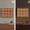 Abstract - Bloemen - Roze Light Box met batterij (Wandlamp) middel 907 -sfeer3