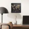 Wereldkaart - Stenen - Realistisch aluminium wit klein -sfeer5