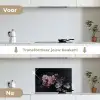 Bloemen - Vintage - Pastel - Zwart - Boeket keuken achterwand spatscherm klein -voor_na_NL