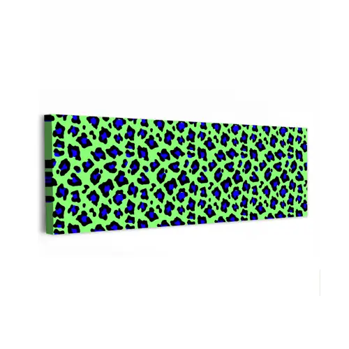 Panterprint - Blauw - Groen canvas 2cm klein 828 -z3d