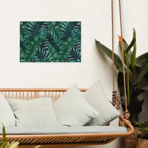 Bladeren - Tropical - Jungle tuinposter los doek klein -sfeer7