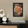 Pizza - Hart - Pepperoni - Tomaat fotolijst zwart zonder passe partout klein -sfeer1