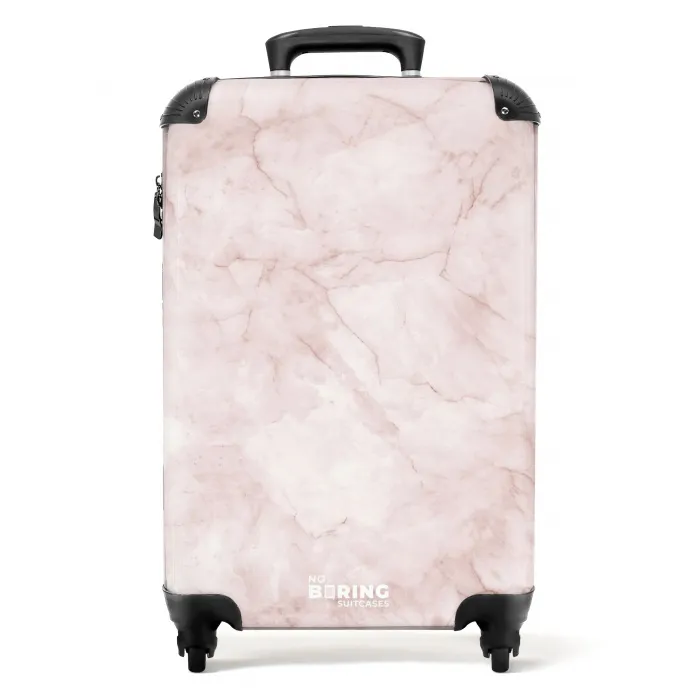 Marmer - Zachtroze Marmer NBS - Handbagage koffer - Kinderen Unisex middel -productfoto_recht