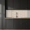 Koffie - Broodjes - Beige - Patroon keuken achterwand 2 middel -sfeer1
