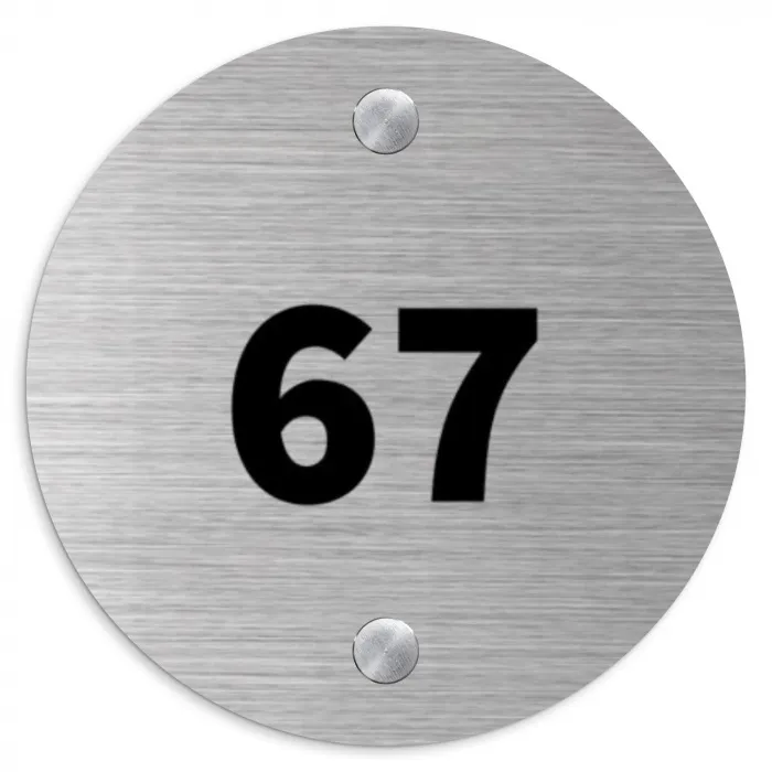 Metaal - Traditioneel Naambord Rond klein -3d