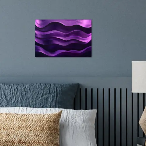Golven - Abstract - Paars poster papier klein -sfeer2