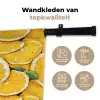 Grafisch - Citroenschijven - Blaadjes Wandkleed katoen klein 269 -sfeer2