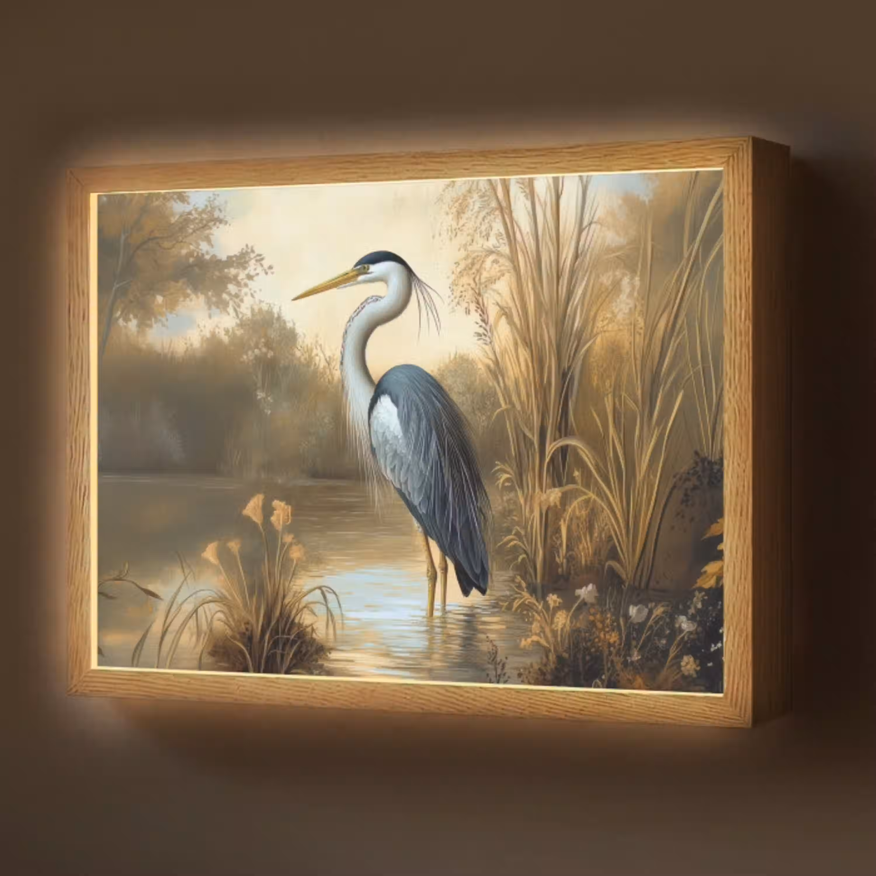 Reiger - Water - Planten Light Box met batterij (Wandlamp) middel -z3d_website