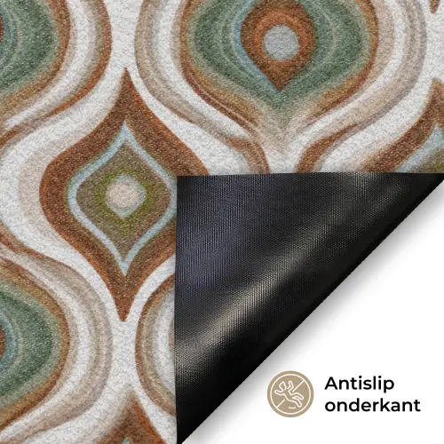Motief - Patroon - Kleurrijk Deurmat klein 898 -antislip_NL