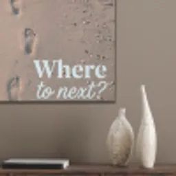 Where to next - Strand - Voetstappen PET vilt klein -sfeer6_closeup