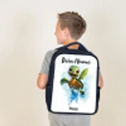 Schildpad - Water - Groen Rugzak - Zwart middel -sfeer2