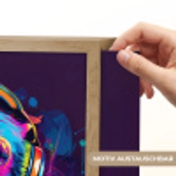 Aap - Koptelefoon - Muziek - Kleurrijk Light Box met batterij (Wandlamp kind) middel -USP_websiteprintDE
