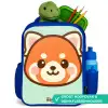 Kawai - Rode panda - Groen Kinderrugzak - Blauw middel -inhoud_NL