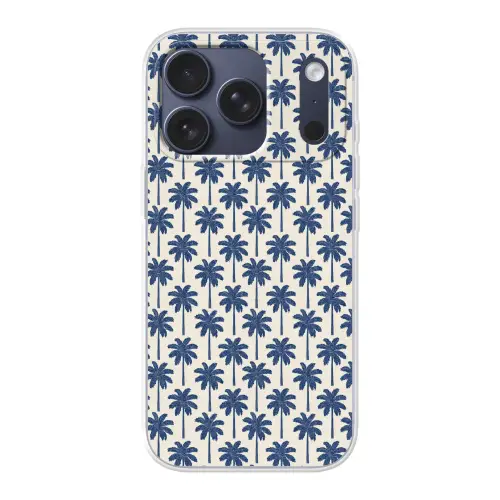 Symmetrisch - Palm - Blauw Telefoonhoesje iPhone 17 Pro klein 878 -3d