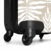 Patroon van bladeren in beige met wit NBS - Handbagage koffer - Kinderen Unisex middel -wiel