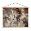 Grijs - Goud - Marmer - Marmerlook textielposter latten blank klein -3d